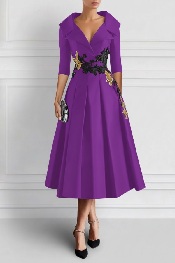 Vintage Brautmutterkleider Schwarz Mit Ärmel Festliche Kleider Kurz