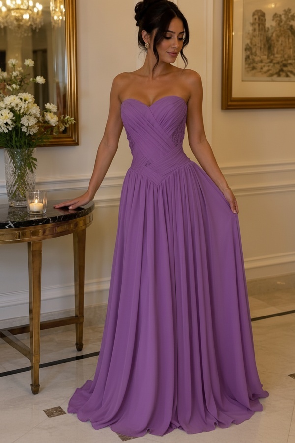 Gelb Abendkleider Lang Chiffon Schlichte Partykleider Günstig Online
