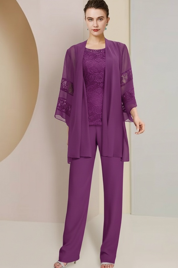 Navyblaue Spitzer Brautmutterkleider mit Ärmel | Mutterkleid mit Jacket