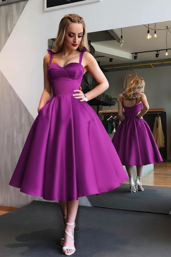 Elegante Rote Cocktailkleider Kurz A Linie Knielange Abiballkleider Abendmoden