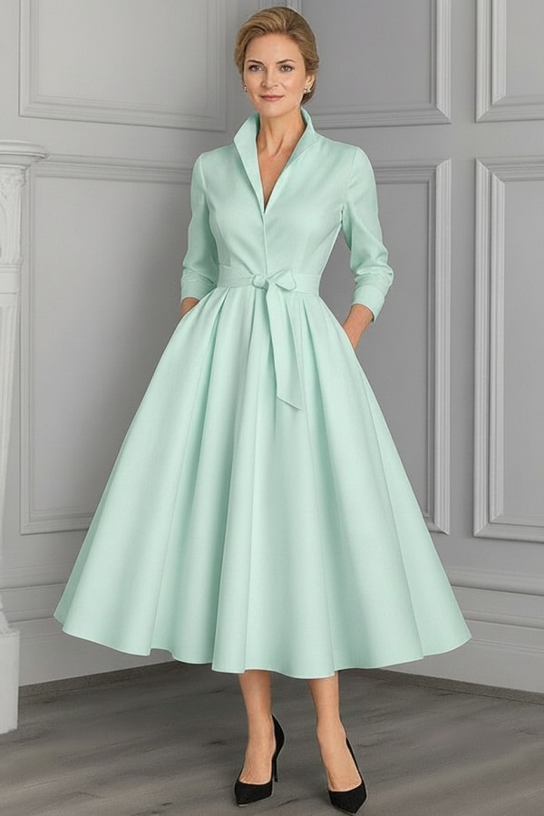 Festliche Hochzeitspartykleider Weiß Brautmutterkleider Kurz Mit Ärmel
