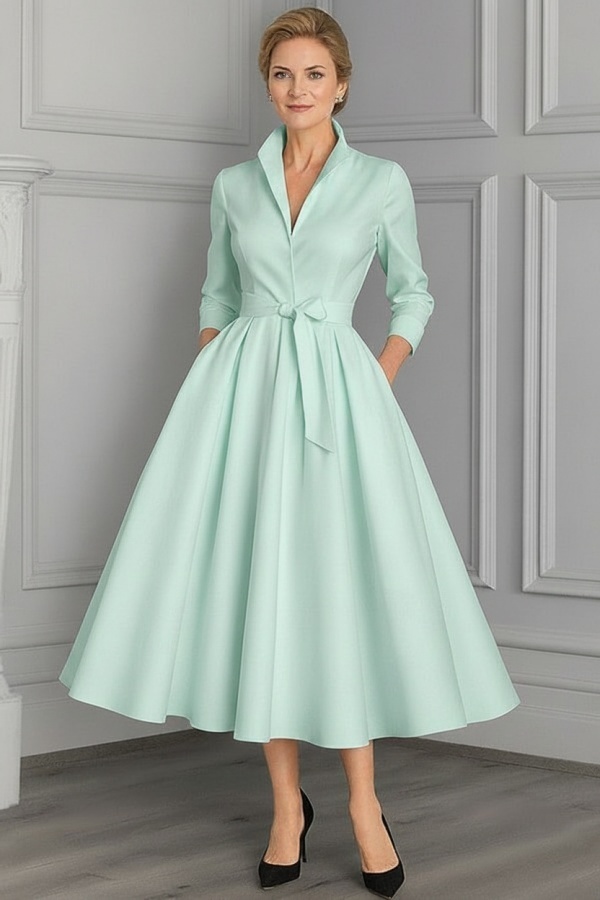 Festliche Hochzeitspartykleider Weiß Brautmutterkleider Kurz Mit Ärmel