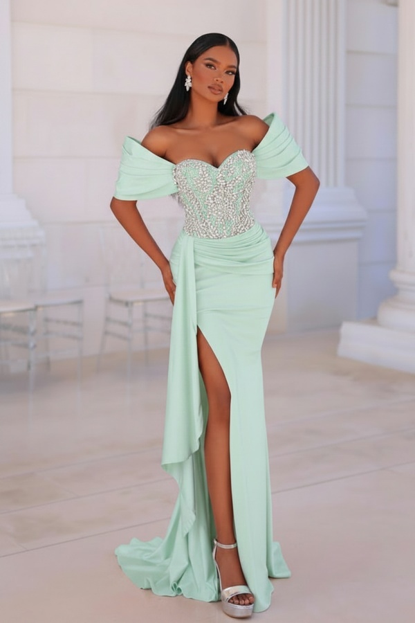 Sexy Abendkleider Lang Rosa | Abiballkleider mit Glitzer