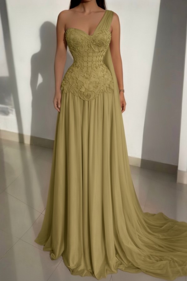 Schöne Abendkleider Lang Rosa Ballkleider mit Spitze