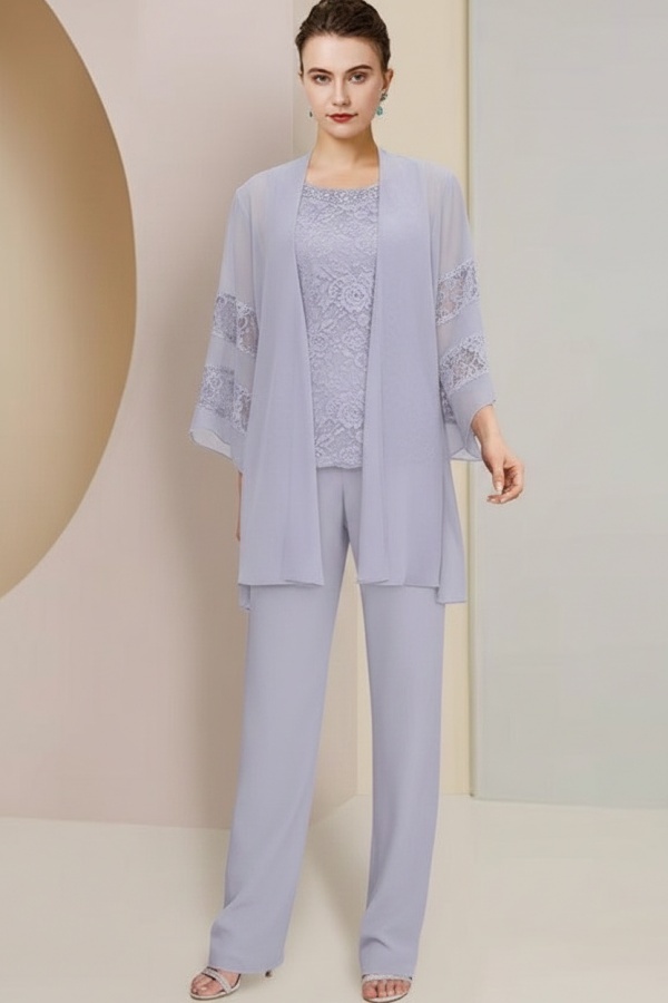 Navyblaue Spitzer Brautmutterkleider mit Ärmel | Mutterkleid mit Jacket