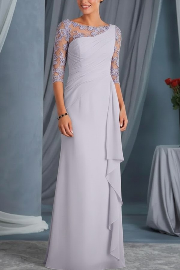 Schwarze Brautmutterkleider Mit Ärmel | Kleider für Brautmutter Günstig