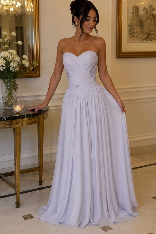 Gelb Abendkleider Lang Chiffon Schlichte Partykleider Günstig Online