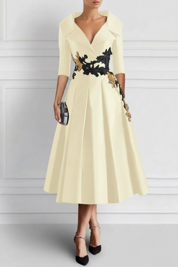 Vintage Brautmutterkleider Schwarz Mit Ärmel Festliche Kleider Kurz