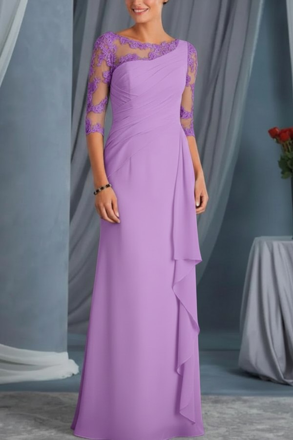 Schwarze Brautmutterkleider Mit Ärmel | Kleider für Brautmutter Günstig