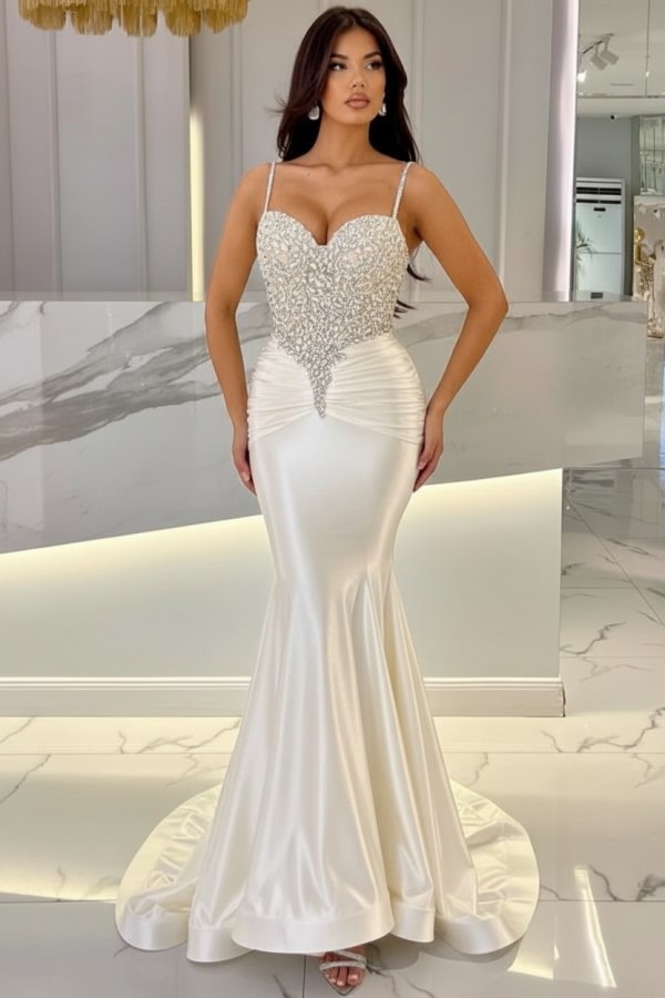 Elegante Abendkleider Lang Blau | Abiballkleider mit Glitzer