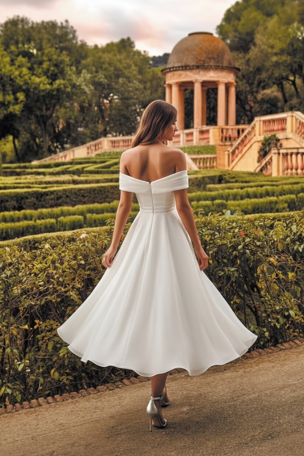 Schlichte Bruatkleider Kurz Standesamt A Linie Hochzeitskleider Günstig