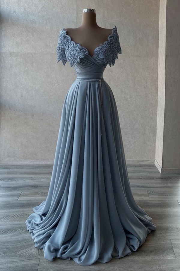 Elegante Abendkleider Lang | Abiballkleider mit Glitzer