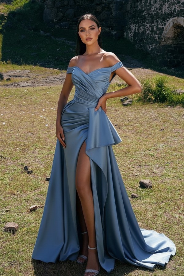 Schlichte Abendkleider Lang Rot | Abiballkleider Günstig