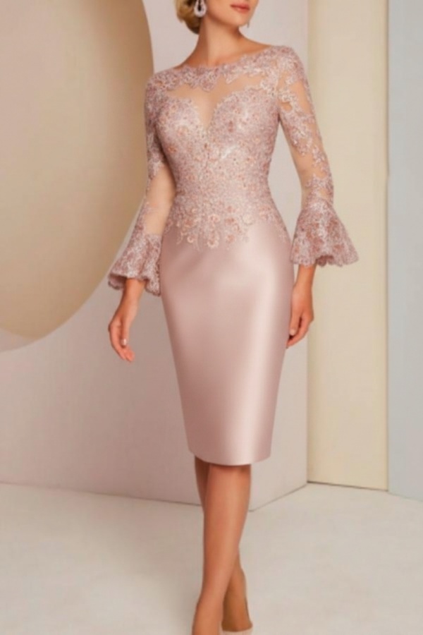 Elegante Brautmutterkleider Mit Ärmel | Kurze Partykleider
