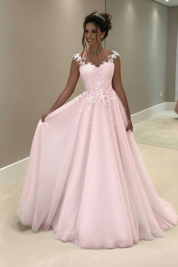 Elegant Abendkleider Lang Rosa Abendmoden Abiballkleider