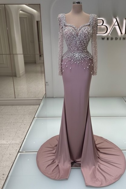 Schwarzes Abednkleid Lang Glitzer Abiballkleider Ballkleider mit Ärmel