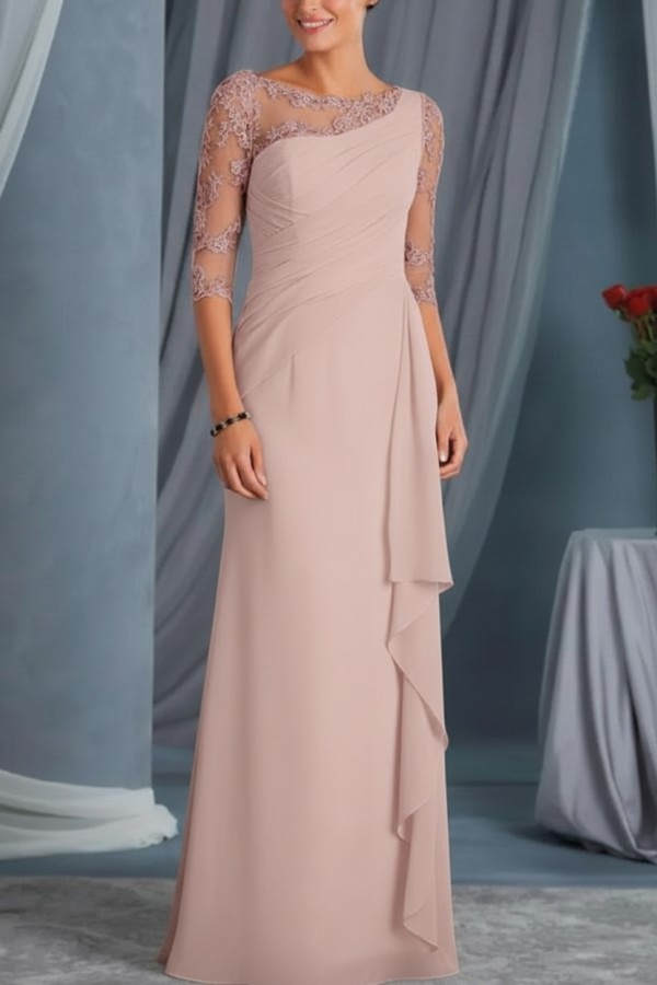 Schwarze Brautmutterkleider Mit Ärmel | Kleider für Brautmutter Günstig