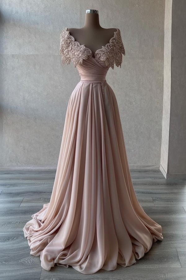 Elegante Abendkleider Lang | Abiballkleider mit Glitzer