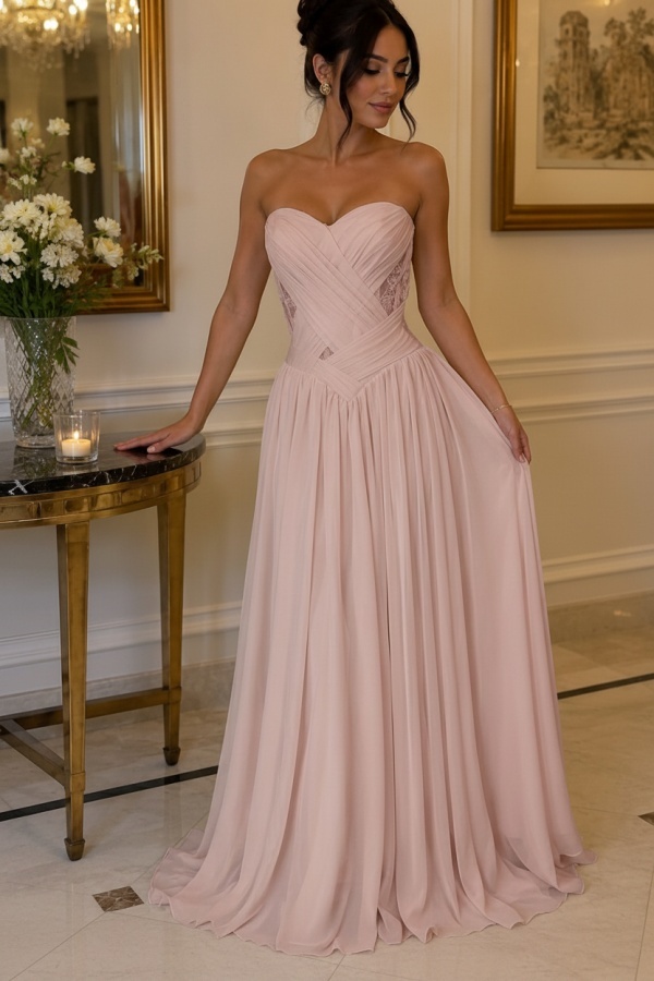 Gelb Abendkleider Lang Chiffon Schlichte Partykleider Günstig Online
