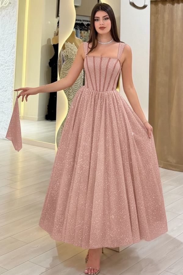 Champagner Cocktailkleider Partykleider Glitzer Kurz Ballkleid Abendkleid