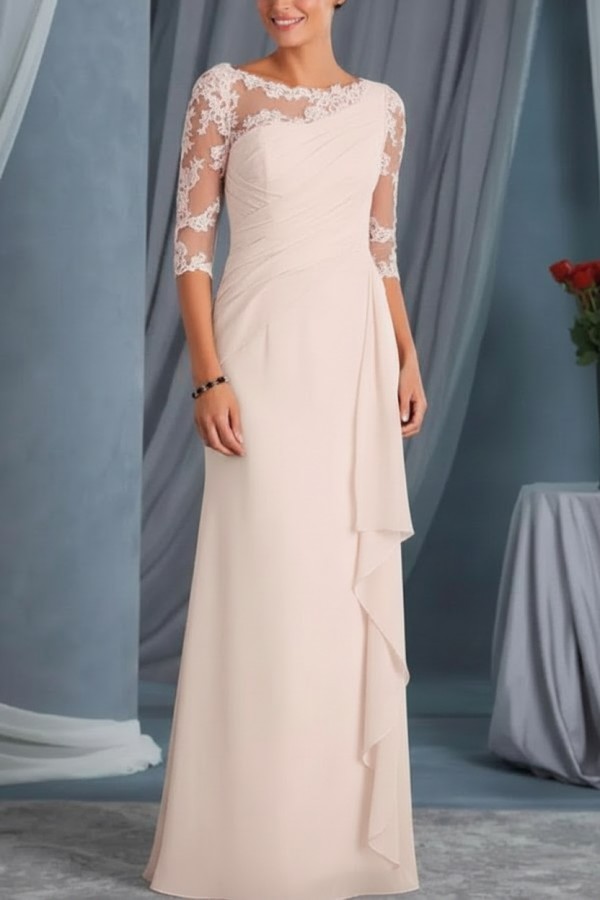 Schwarze Brautmutterkleider Mit Ärmel | Kleider für Brautmutter Günstig