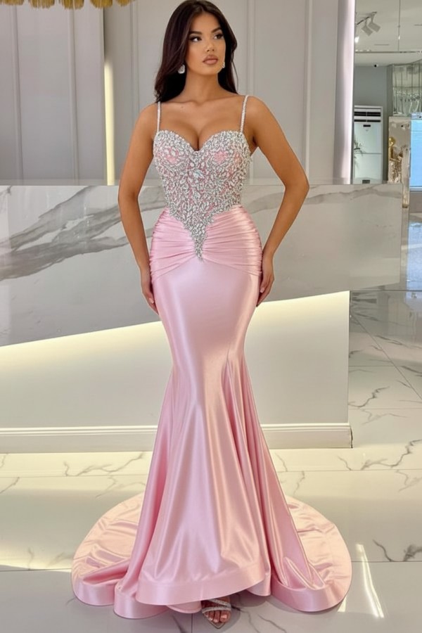 Elegante Abendkleider Lang Blau | Abiballkleider mit Glitzer