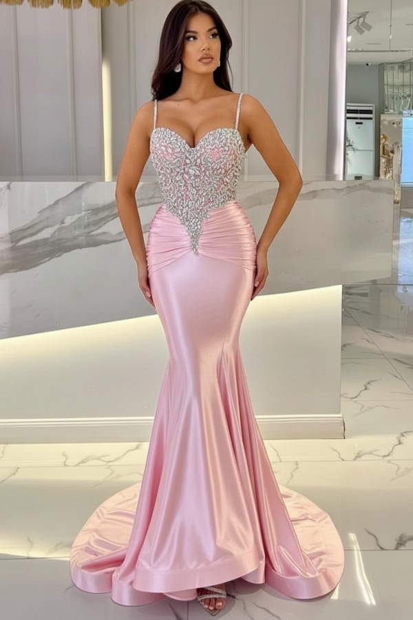 Elegante Abendkleider Lang Blau | Abiballkleider mit Glitzer
