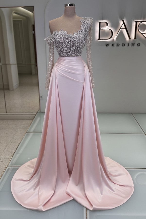 Luxus Ballkleider Lang Glitzer Abendkleider Abiballkleider mit Ärmel