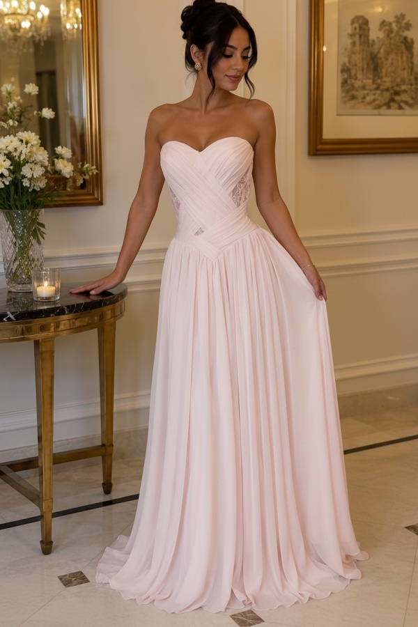 Gelb Abendkleider Lang Chiffon Schlichte Partykleider Günstig Online
