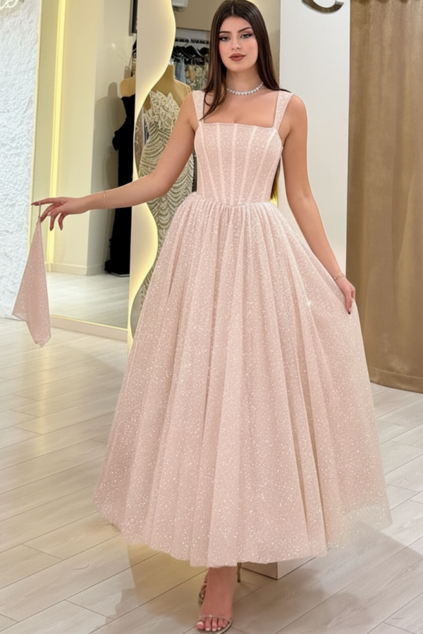 Champagner Cocktailkleider Partykleider Glitzer Kurz Ballkleid Abendkleid