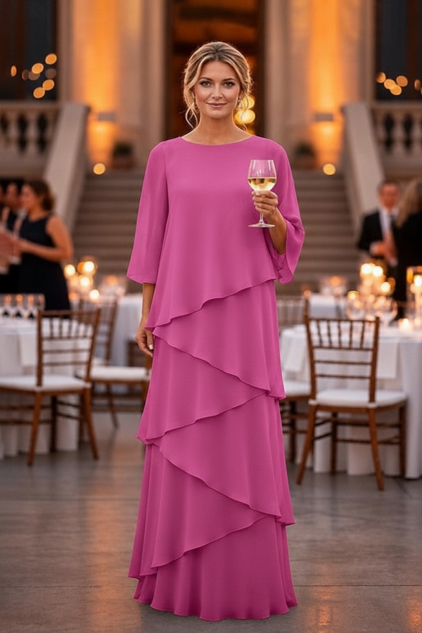 Himmel Blau Fsetliche Partykleider Schlichte Braumutterkleider Chiffon