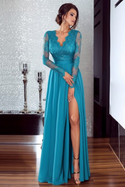 Elegante Abendkleider Lang Schwarz Mit Spitze Etuikleid Kleider Online