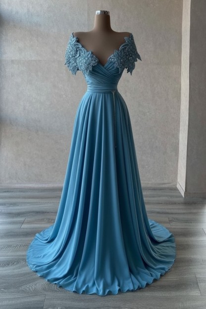 Elegante Abendkleider Lang | Abiballkleider mit Glitzer