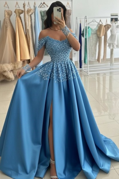 Günstige Abendkleider Lang Grün Ballkleider Abiballkleider mit Glitzer