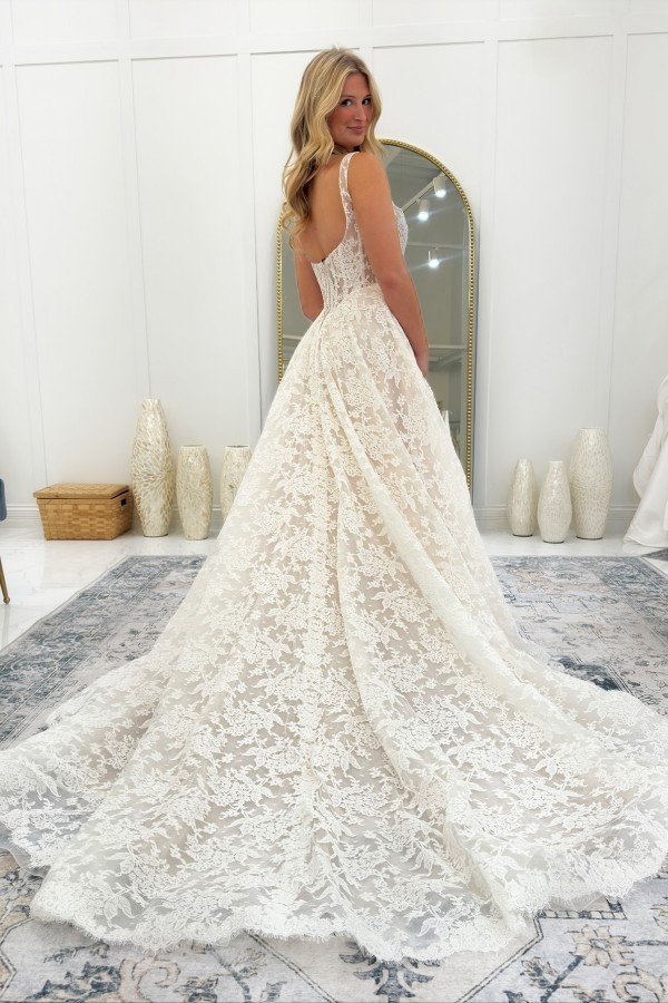 Designer Hochzeitskleider A Linie Spitze Standesamt Brautkleider