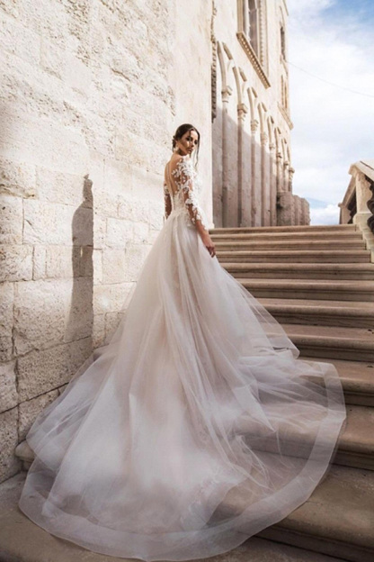 Günstige Hochzeitskleider A Linie | Brautkleid Spitze Kaufen