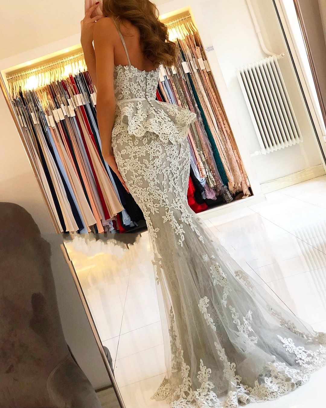 Elegante Abendkleider Lang Spitze | Abendmoden Abiallkleider Online Kaufen-babyonlinedressde