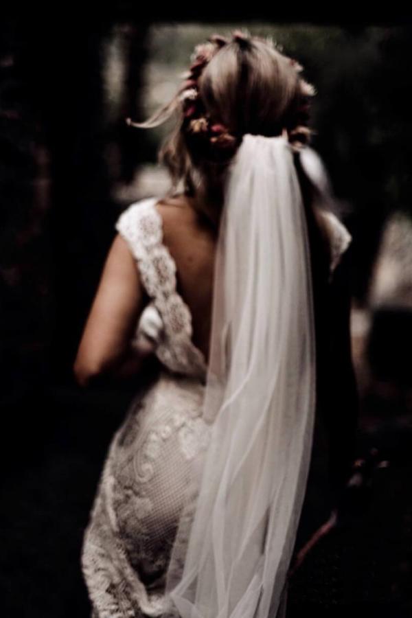 Elegante Boho Hochzeitskleider Mit Spitze Brautkleider Meerjungfrau Stil