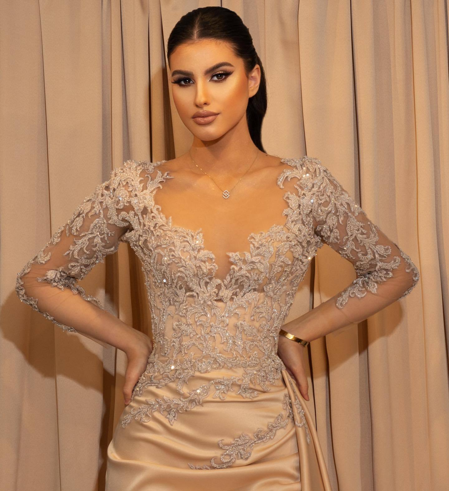 Designer Abendkleid Mit Ärmel | Abiballkleid Spitze Online-babyonlinedressde