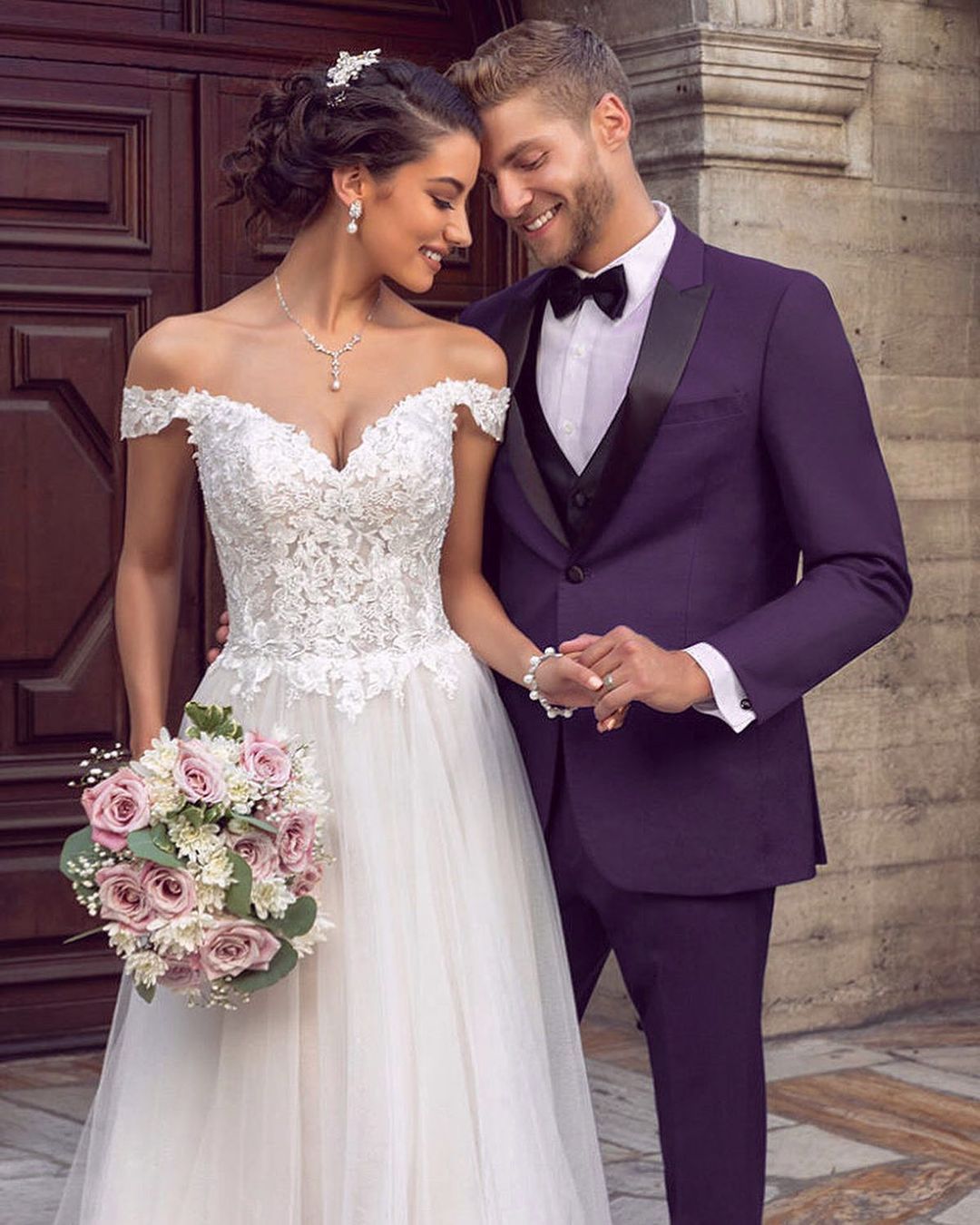 Boho Brautkleid A Linie Mit Spitze | Hochzeitsmoden Tüll Online
