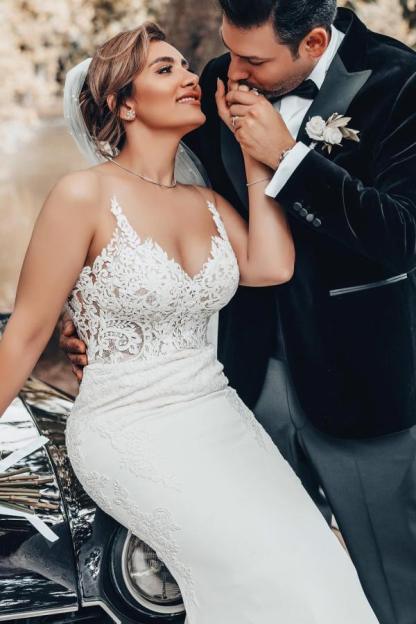 Modern Brautkleider Meerjungfrau | Hochzeitskleider mit Spitze