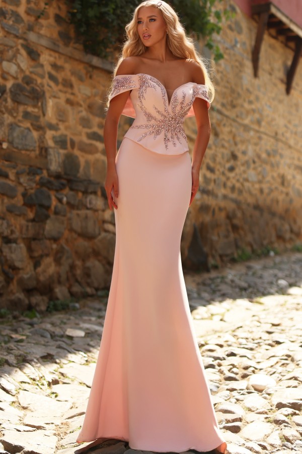 Designer Abendkleider Lang Rosa Ballkleider Abiballkleider Online