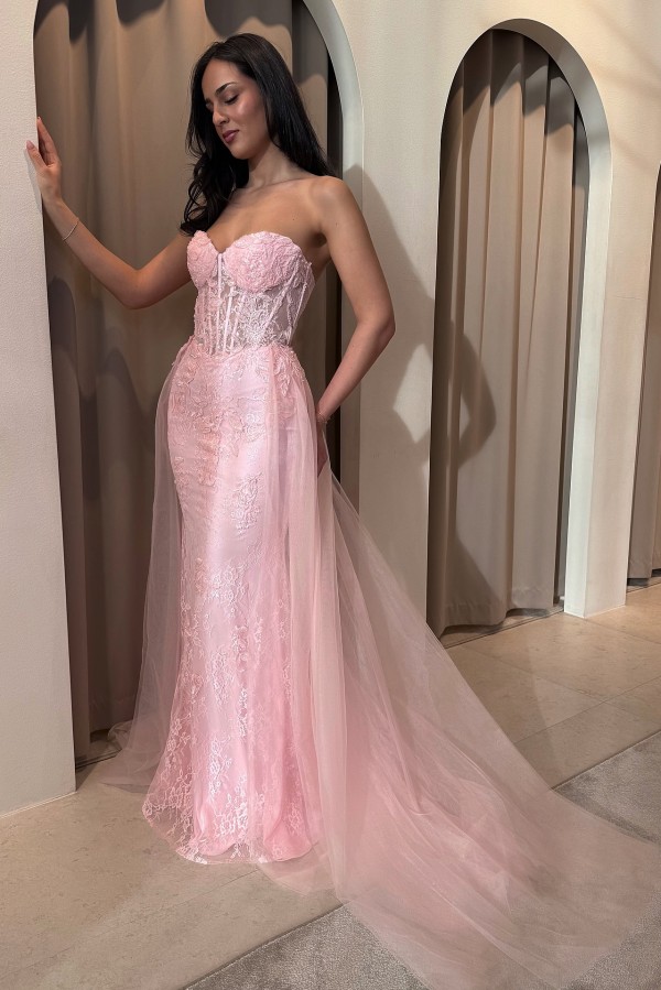 Champagner Abendkleid Lang Spitze Ballkleid Abendmoden Glitzer