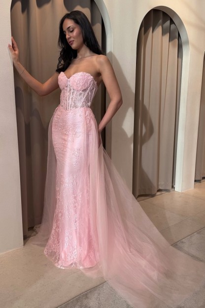 Champagner Abendkleid Lang Spitze Ballkleid Abendmoden Glitzer