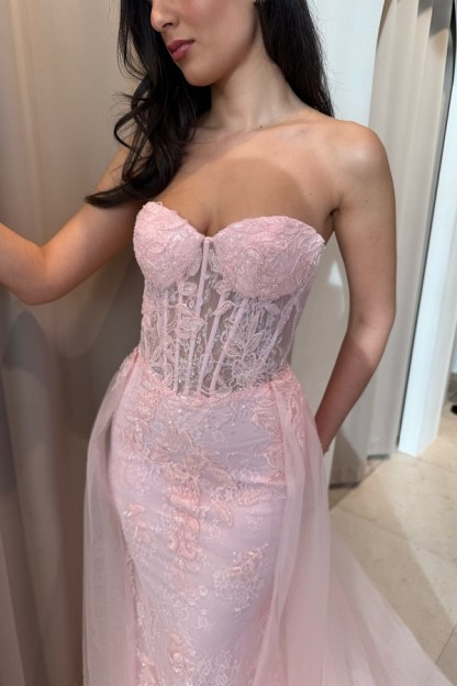 Champagner Abendkleid Lang Spitze Ballkleid Abendmoden Glitzer