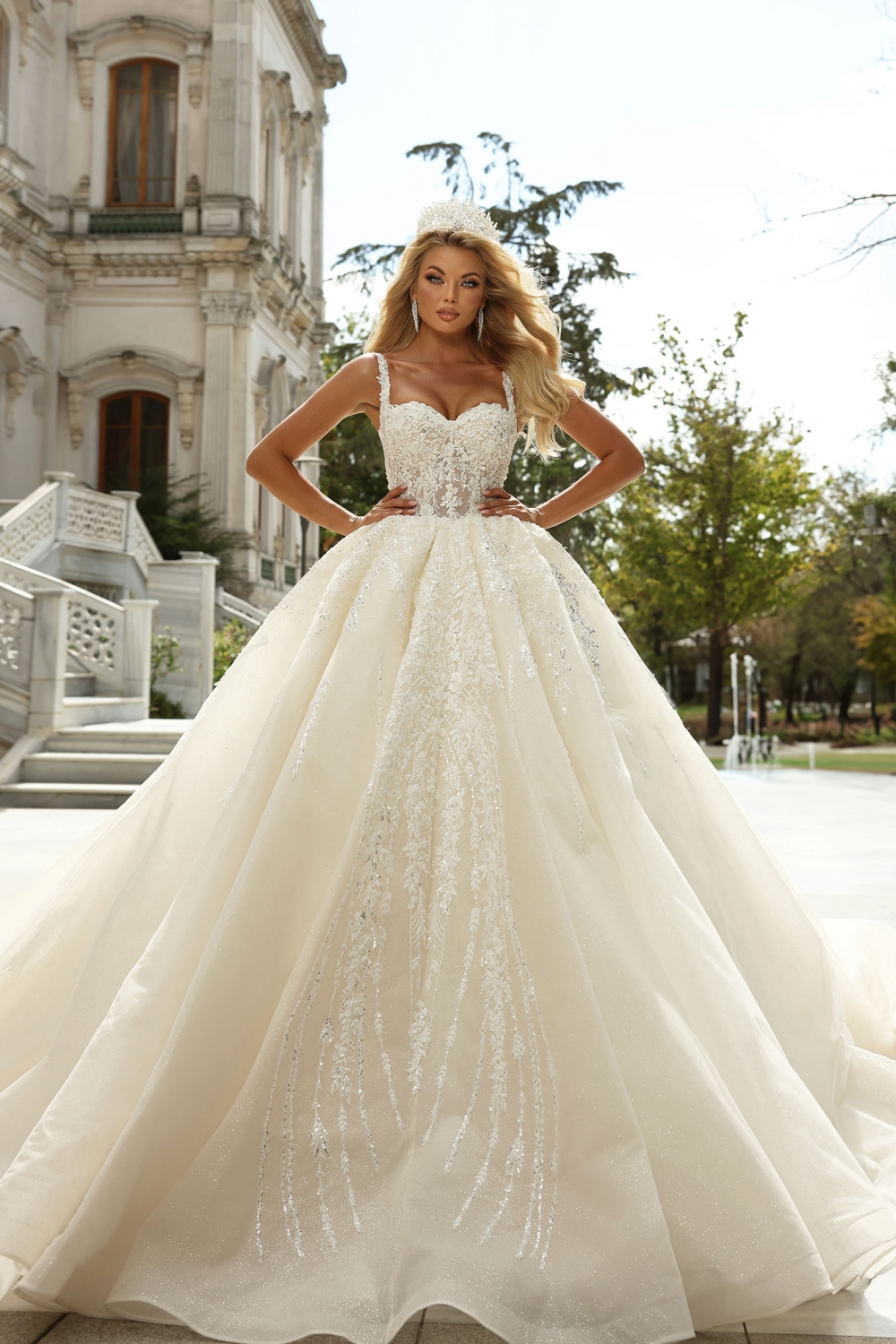 Extravagante Hochzeitskleider Prinzessin Brautkleider Spitze Online
