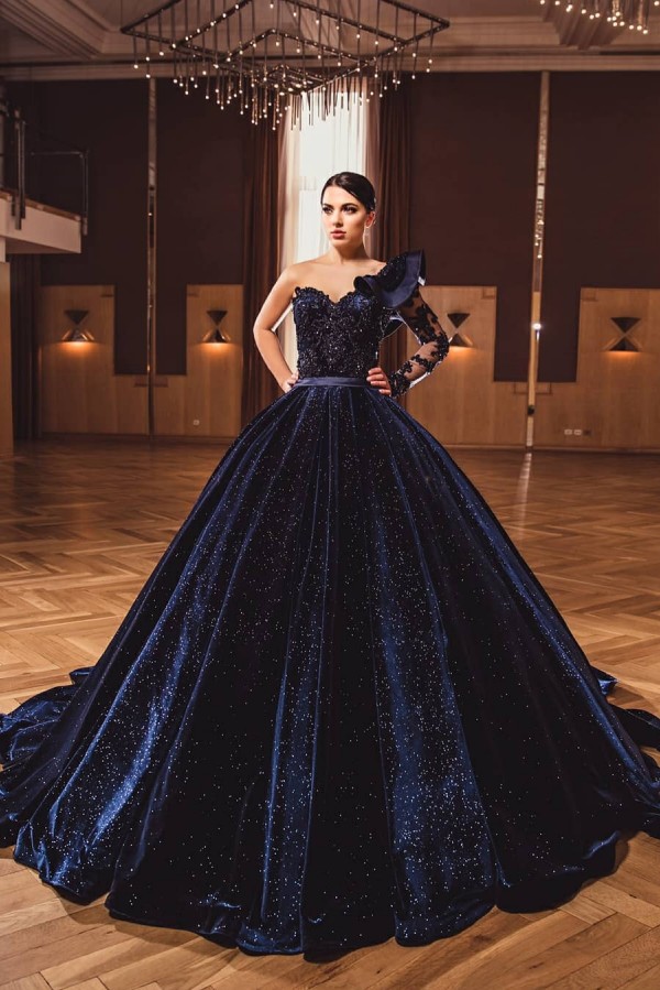Prinzessin Abendkleider Mit Ärmel | Abiballkleider Lang Glitzer