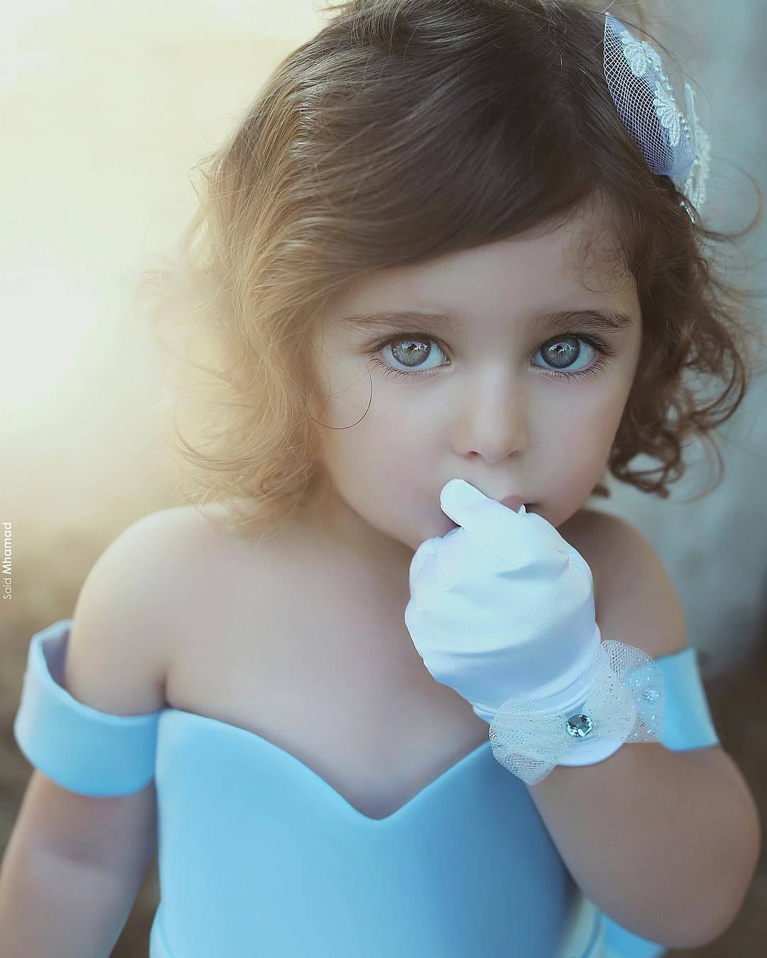 Liebe Baby Blau Kleider für Blumenkinder Günstig Blumenmädchenkleider