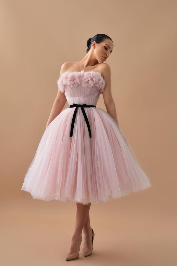 Schöne Cocktailkleider Partykleider Kurz Rosa Abendkleider Ballkleider Tüll-babyonlinedressde