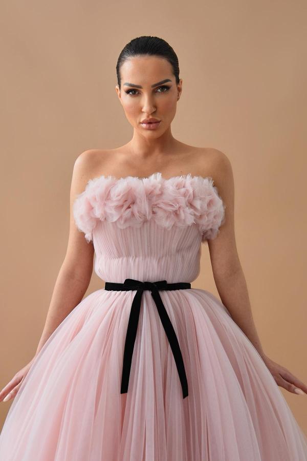 Schöne Cocktailkleider Partykleider Kurz Rosa Abendkleider Ballkleider Tüll-babyonlinedressde